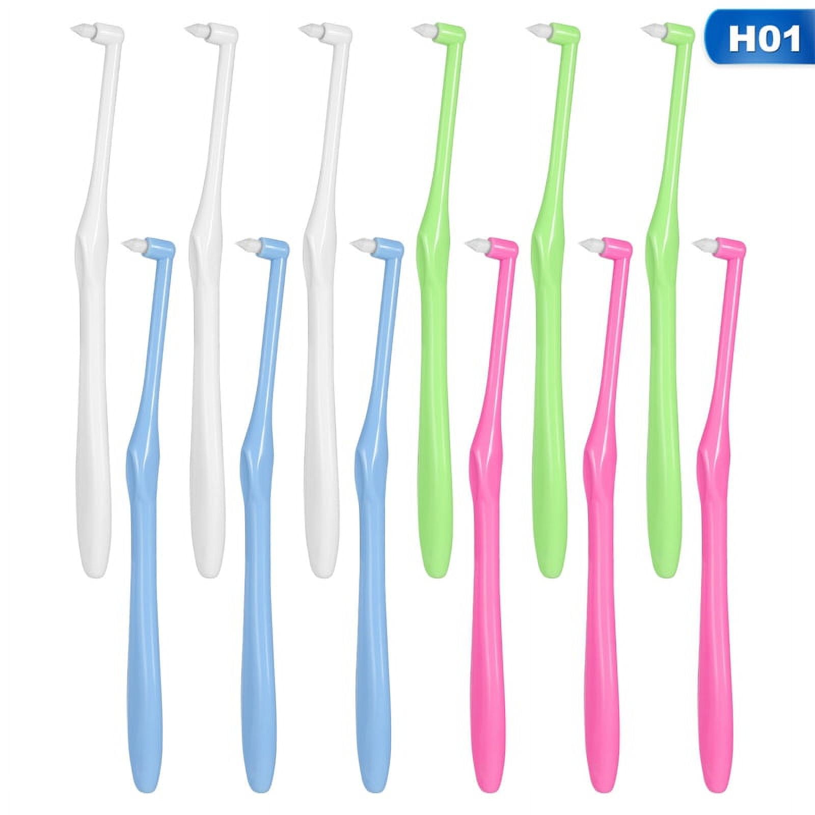 FeiraDeVaidade 12 Pcs Tuft Toothbrush EndTuft Tapered Trim Toothbrush