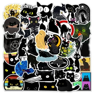 Cat Lover Sticker - Cute Cat Stickers for Cars, Trucks, Laptops & More - Black  Cat Stickers - Waterproof Vinyl - Made in The USA 