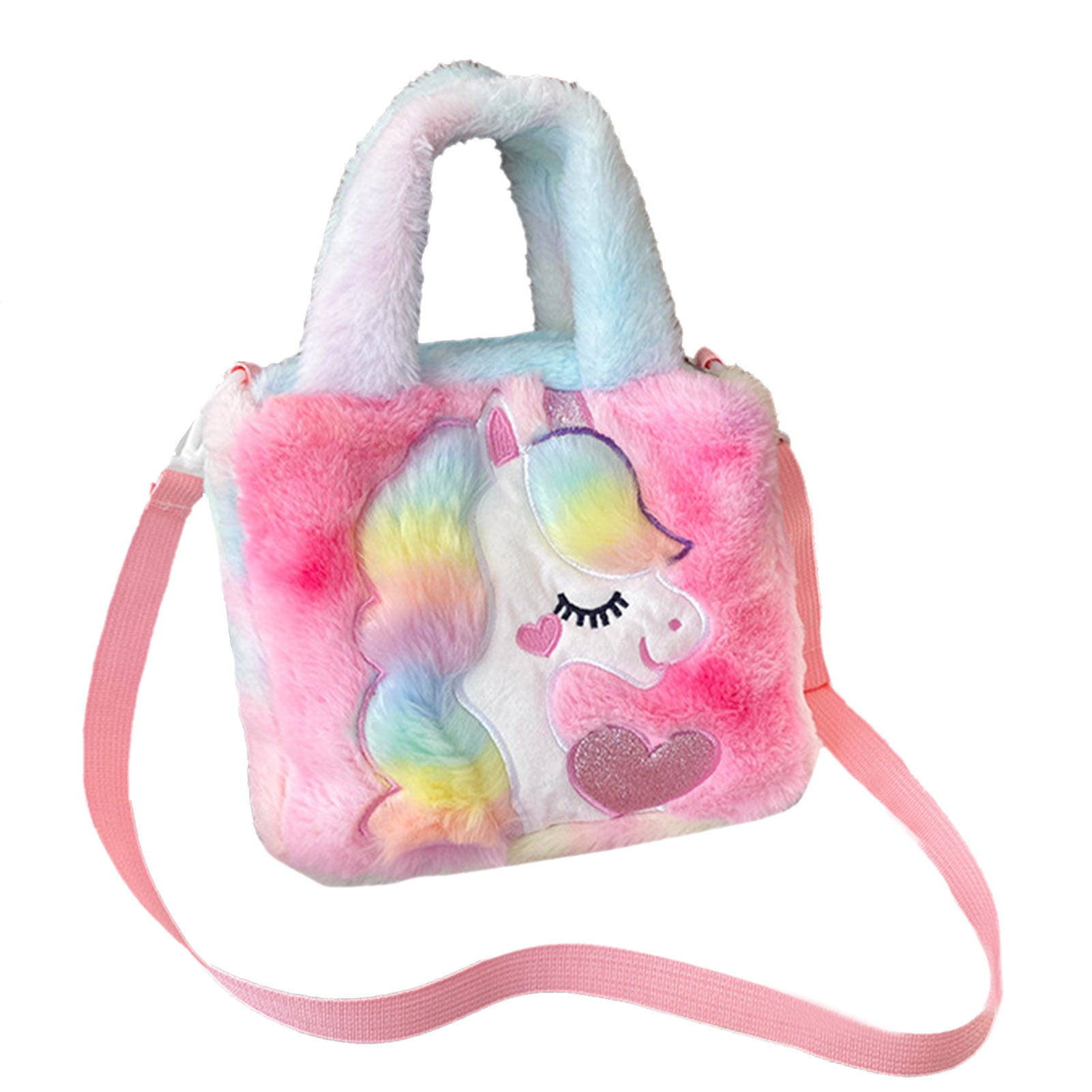 1Pc Lovely Unicorn Crossbody Bag Iridescent Shoulder Bag for Kids Girls 