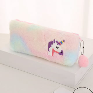Big Capacity Unicorn Pencil Pouch, Giugt Portable Large Storage Pencil Bag with Easy Grip Handle & Zipper, Multifunction Pen Case Cute Pencil Case for