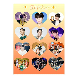 Korean Deco Stickers Set (10 Sheets), DIY Colorful Glitter Self Adhesive  Stickers with Halloween Rabbit, Kpop Potocard Korean Stickers, Cute Deco