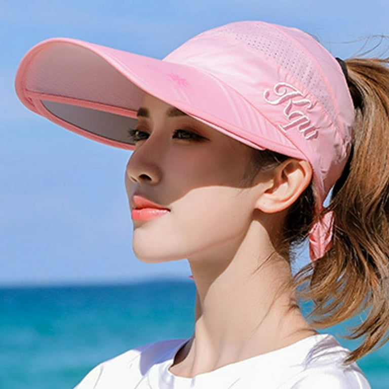 FeiraDeVaidade Sun Hat with Retractable Visor Wide Brim Sun Visor UV  Protection Summer Beach Fishing Hat Baseball Cap