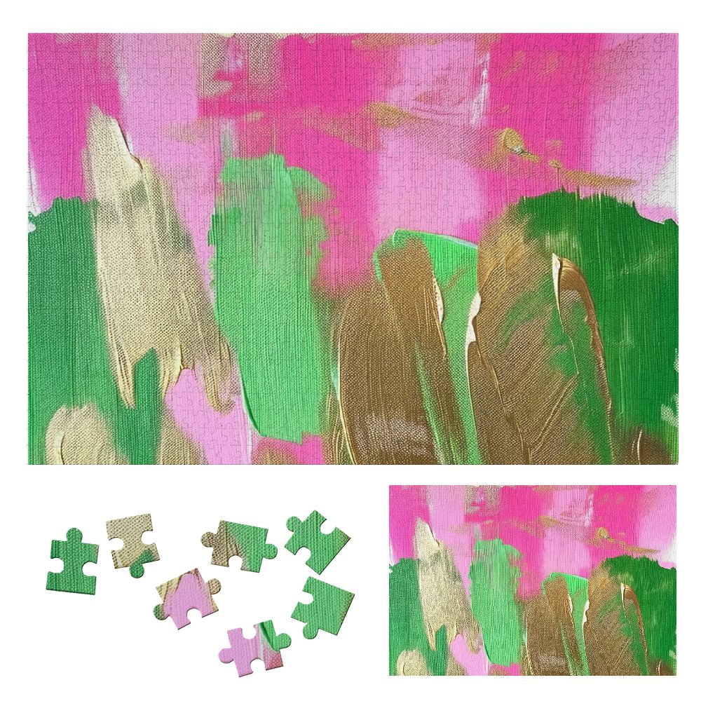 Feiri Abstract Brush Strokes Wooden Jigsaw Puzzle Challenging Difficult ...