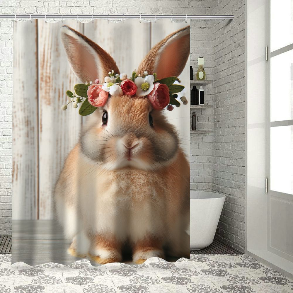 Feiri Bathroom Easter Decorations Rustic Easter with Cute Bunny Shower