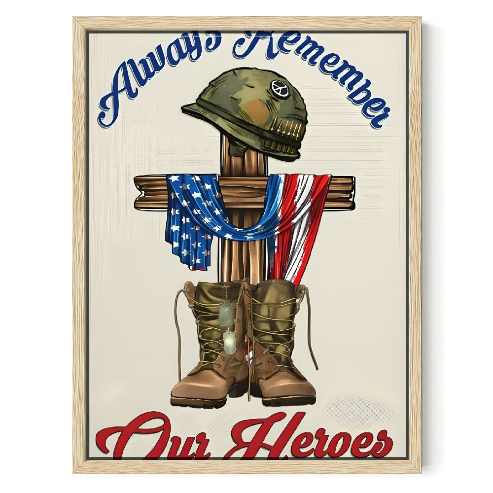 Feiri Canvas Wall Art with Wooden Frame, Decorative Painting with Wood