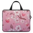Feiri Flowers Hearts Pink Diving Fabric Laptop Carrying Bag Computer