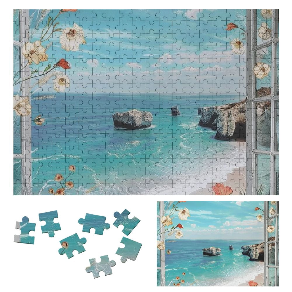Feiri Flowers Ocean Wooden Jigsaw Puzzle for Adults and Kids - Gift for ...