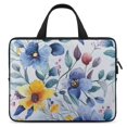 Feiri Flowers Watercolor Painting Design Laptop Handle Bag Diving