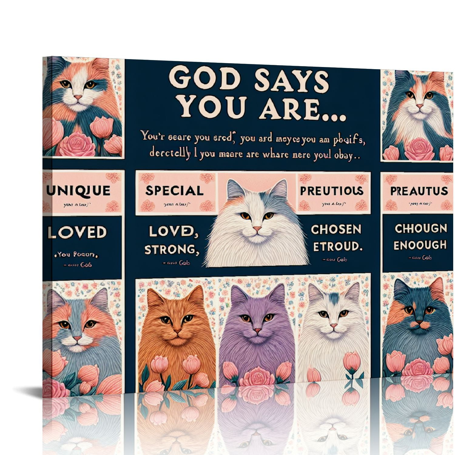 Feiri God Says You Are Decor Wall Art Cat Canvas Pictures Christian feiri-god-says-you-are-decor-wall-art-cat-canvas-pictures-christian