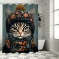 Feiri Meowy Christmas Kitten Cats Shower Curtain for Bathroom