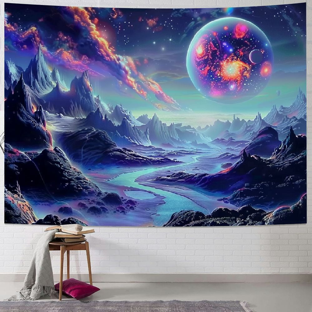 Feiri Planet Tapestry Mountain Tapestry Galaxy Space Tapestry Fantasy ...