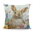 Feiri Rabbit Flowers Butterfly Short Plush Pillowcase Cover for Car