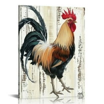 Feiri  Rustic Rooster Kitchen Decor Cute Chicken Picture Frames Canvas Print Wall Art 12x16 in