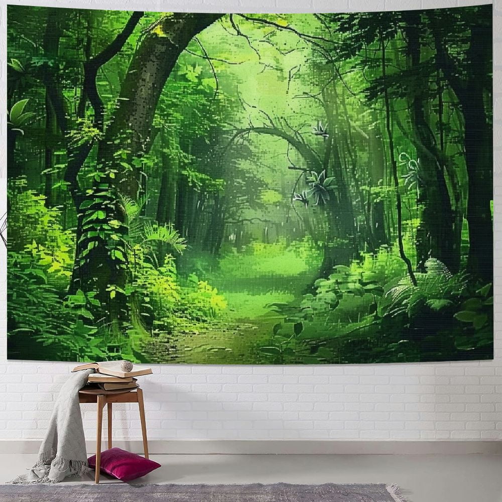 Feiri Small Plant Tapestry, Mysterious Fairy Tree Tapestry Wall Hanging