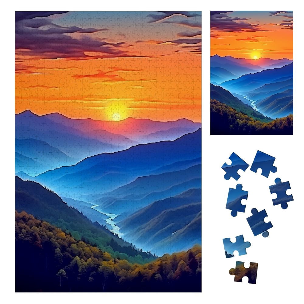 Feiri Sunset Sky Wooden Jigsaw Puzzle Vertical Style for Adults and ...