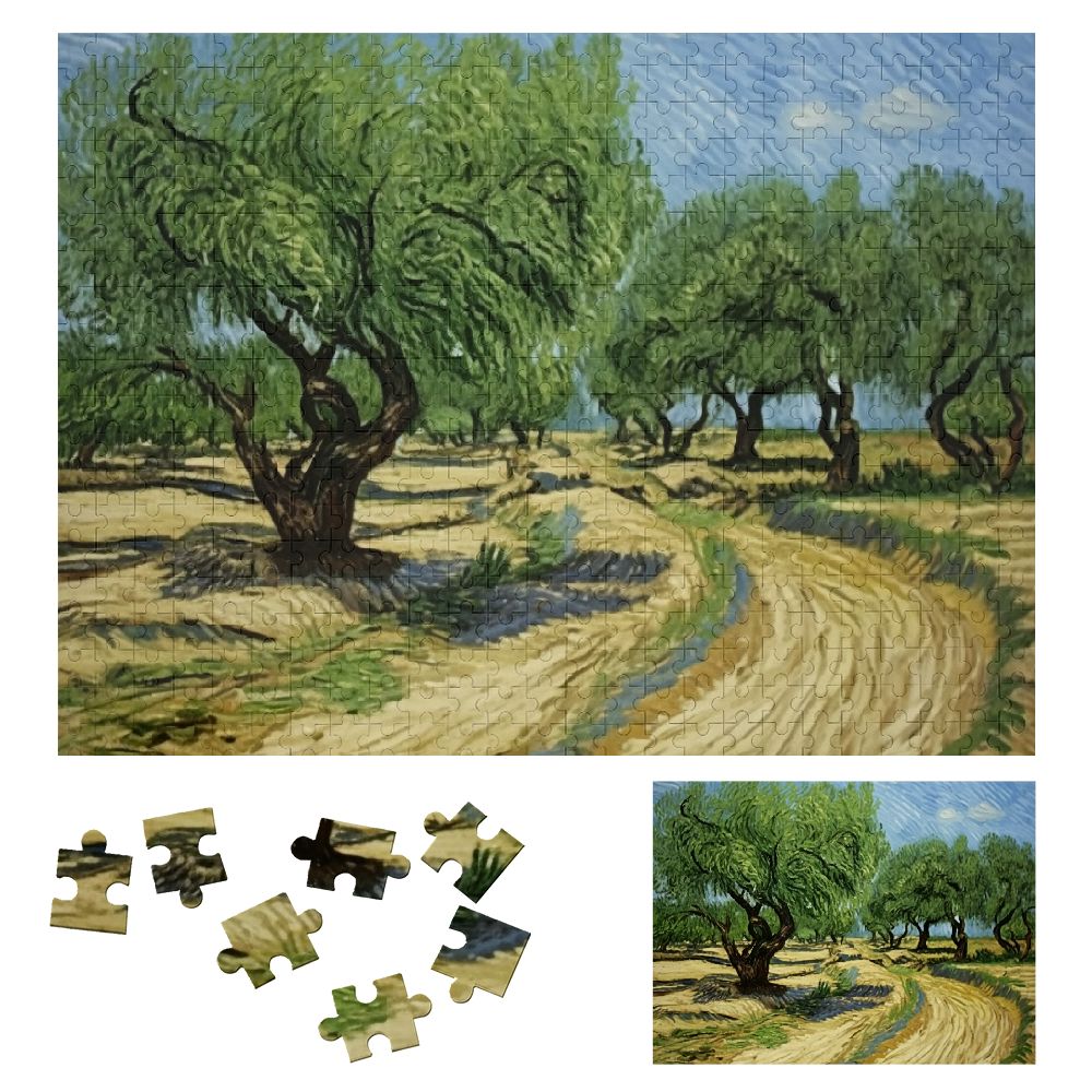 Feiri Tree Field Road Wooden Jigsaw Puzzle for Adults and Kids, Gift ...