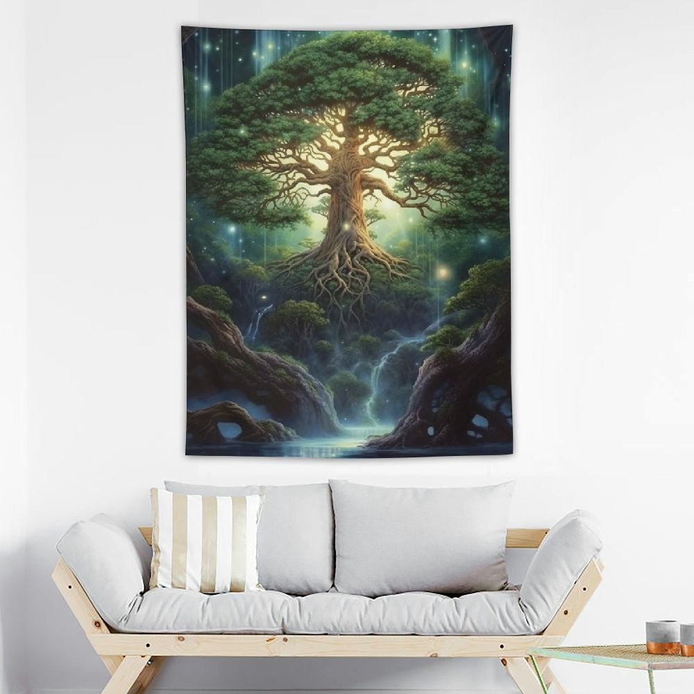 Feiri Tree of Life Tapestry for Bedroom Aesthetic Moon Star Galaxy ...