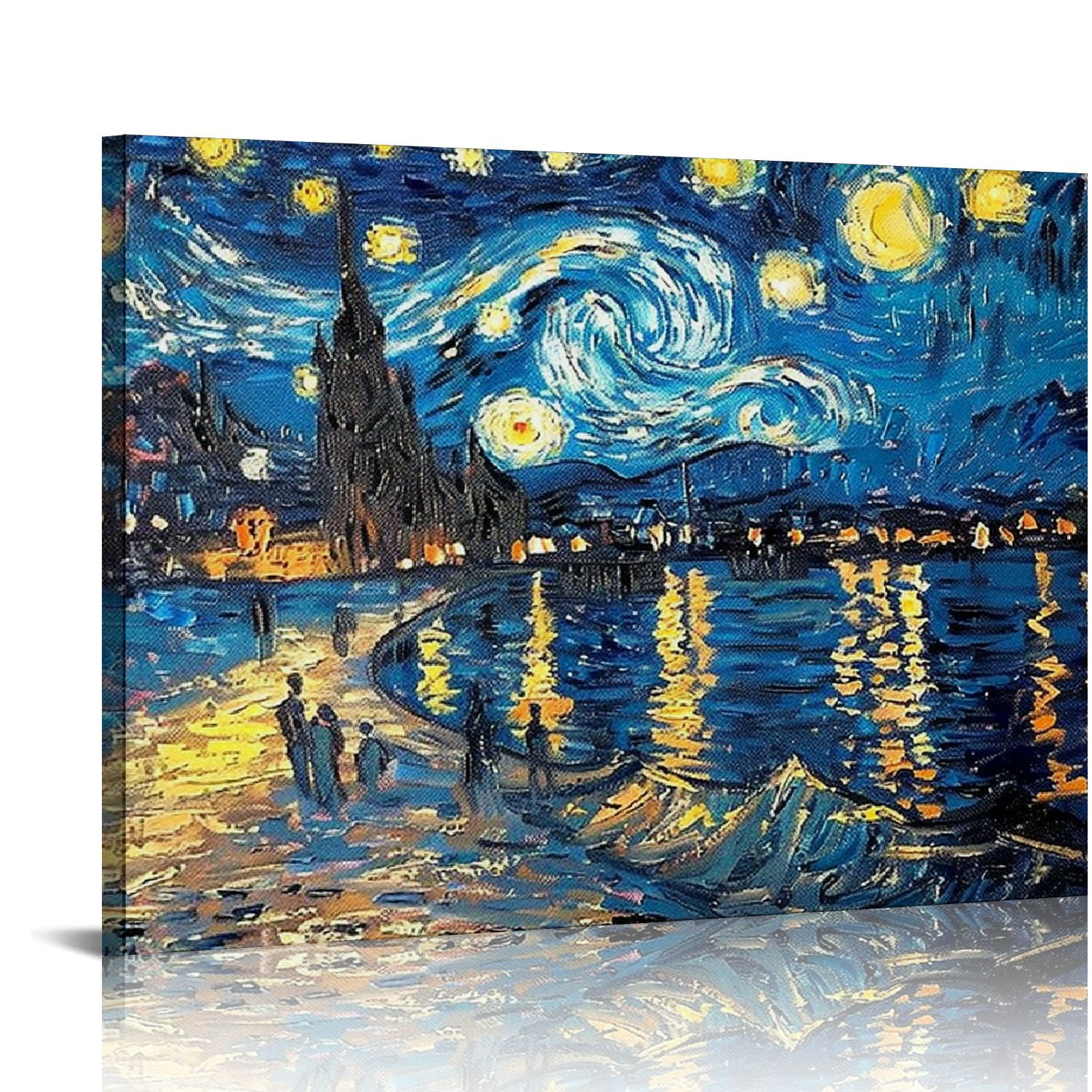 Feiri Vincent Van Gogh Canvas Wall Art - Starry Night Over the Rhone ...