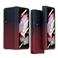 thumbnail image 1 of Feishe for Samsung Galaxy Z Fold 3 Case, Shockproof Luxury Gradient Color with Tempered Glass Screen Protector Matte Folding Flip Cover for Samsung Galaxy Z Fold 3 5G 7.6 inch, Deep Red, 1 of 7