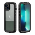 thumbnail image 1 of Feishell for 15 Plus Waterproof Case Built-in Screen Protector Clear Water Proof Shockproof Dustproof Snowproof Full Body Rugged Transparent Underwater Phone Case,Black, 1 of 15