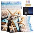 thumbnail image 1 of Feishell for Amazon Fire HD 10 2021/HD10 Plus 2021 10.1" Smart Case,Auto Wake/Sleep Slim Colorful Pattern PU Leather Flip Folio Stand Card Slots Wallet Case Cover with Pencil Holder,Starfish, 1 of 12