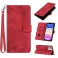 thumbnail image 1 of Feishell for Apple iPhone 11 6.1 inch Wallet Case with Wrist Strap,Flip Cover with Embossed Pattern PU Leather Kickstand Credit Card Slots Magnetic Clasp Folio Purse Phone Case,Red, 1 of 7