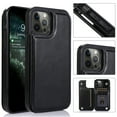thumbnail image 1 of Feishell for Apple iPhone 12 Mini Wallet Case with Card Holder,Double Magnetic Clasp Back Flip Kickstand Durable PU Leather Shockproof Card Slots Protective Phone Case for Women Men,Black, 1 of 10