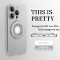 thumbnail image 1 of Feishell for Apple iPhone 13 Pro Max Case with Hidden Foldable Kickstand,Compatible with Magsafe Charging,Shockproof Magnetic Car Mount All-inclusive Lens Film Protection Slim Phone Case,Silver, 1 of 10