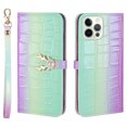 thumbnail image 1 of Feishell for Apple iPhone 14 Pro Max Wallet Case with Wrist Strap,Fashion Gradient PU Leather Deer Magnetic Buckle Folio Flip Stand Credit Card Holder Shockproof Protective Phone Cover,Green, 1 of 7