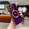 thumbnail image 1 of Feishell for Apple iPhone 15 Pro (6.1 inch) Cute Love Heart Pattern Phone Case for Women Girls,Compatible with Magsafe Charging,Luxury Plating Edge Soft Silicone Shockproof Slim Phone Case,Darkpurple, 1 of 6