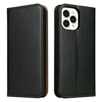 Feishell for Apple iPhone 15 Pro Wallet Case for Women Men,Premium PU Leather Magnetic Closure Folio Flip Kickstand Credit Card Slots Shockproof Classic Purse Phone Case,Black