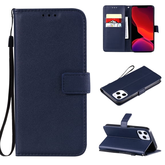 Feishell for Apple iPhone 16 Pro Max Wallet Case for Women Men Durable PU Leather Magnetic Buckle Folio Flip Stand Protective Phone Case with Card Slots & Kickstand,Darkblue