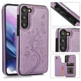 thumbnail image 1 of Feishell Back Case for Samsung Galaxy A16 5G,Embossed Pattern PU Leather Wallet Phone Case with ID Credit Card Slots Shockproof Magnetic Buckle Back Flip Holder Protective Cover,Purple, 1 of 9