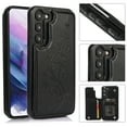 thumbnail image 1 of Feishell Back Case for Samsung Galaxy A35,Embossed Pattern PU Leather Wallet Phone Case with ID Credit Card Slots Shockproof Magnetic Buckle Back Flip Holder Protective Cover,Black, 1 of 9