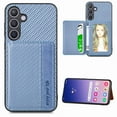 thumbnail image 1 of Feishell Back Flip Wallet Case for Samsung Galaxy S25 Plus,Drop Protection Luxury PU Leather Magnetic Closure RFID Blocking Card Slots Flip Kickstand Support Car Mount Phone Case for Women Men,Blue, 1 of 8