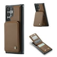 thumbnail image 1 of Feishell Back Wallet Case for Samsung Galaxy S23 Ultra (6.8 inch),Premium PU Leather RFID Blocking Credit Card Slots Double Magnetic Clasp Flip Kickstand Shockproof Phone Case for Women Men,Brown, 1 of 12