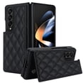 thumbnail image 1 of Feishell Back Wallet Case for Samsung Galaxy Z Fold 4, RFID Blocking Premium PU Leather Flip Cover with Card Slots Holder Magnetic Buttons TPU Bumper Shockproof Case for Galaxy Z Fold 4,  Black, 1 of 8