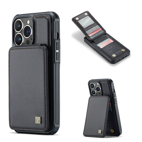 Feishell Back Wallet Case for iPhone 11 Pro (5.8 inch),Premium PU Leather RFID Blocking Credit Card Slots Double Magnetic Clasp Flip Kickstand Shockproof Phone Case for Women Men,Black