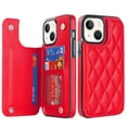 thumbnail image 1 of Feishell Back Wallet Case for iPhone 13, RFID Blocking Premium PU Leather Flip Cover with Card Slots Holder Magnetic Buttons TPU Bumper Shockproof Case for iPhone 13, Red, 1 of 7