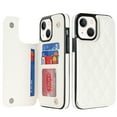 thumbnail image 1 of Feishell Back Wallet Case for iPhone 15 6.1", RFID Blocking Premium PU Leather Flip Cover with Card Slots Holder Magnetic Buttons Kickstand TPU Bumper Shockproof Case, White, 1 of 7