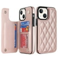 thumbnail image 1 of Feishell Back Wallet Case for iPhone 15 Plus 6.7", RFID Blocking Premium PU Leather Flip Cover with Card Slots Holder Magnetic Buttons Kickstand TPU Bumper Shockproof Case, Rosegold, 1 of 7