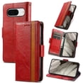 thumbnail image 1 of Feishell Business Wallet Case for Google Pixel 8 6.2 inch,Premium PU Leather Full Protection Magnetic Buckle Flip Kickstand Shockproof Phone Case with ID Credit Card Slots,Red, 1 of 7