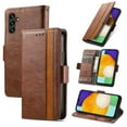 thumbnail image 1 of Feishell Business Wallet Case for Samsung Galaxy S24, Premium PU Leather Full Protection Magnetic Buckle Flip Kickstand Shockproof Phone Case with ID Credit Card Slots, Darkbrown, 1 of 15