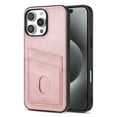 thumbnail image 1 of Feishell Card Holder Case for iPhone 15, Men's Premium PU Leather Wallet Case with Credit Card Slot Holder Ultra Slim Shockproof Protection Phone Case for iPhone 15,Pink, 1 of 8