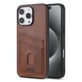 thumbnail image 1 of Feishell Card Holder Case for iPhone 16 Pro Max, Men's Premium PU Leather Wallet Case with Credit Card Slot Holder Ultra Slim Shockproof Protection Phone Case for iPhone 16 Pro Max,Brown, 1 of 8