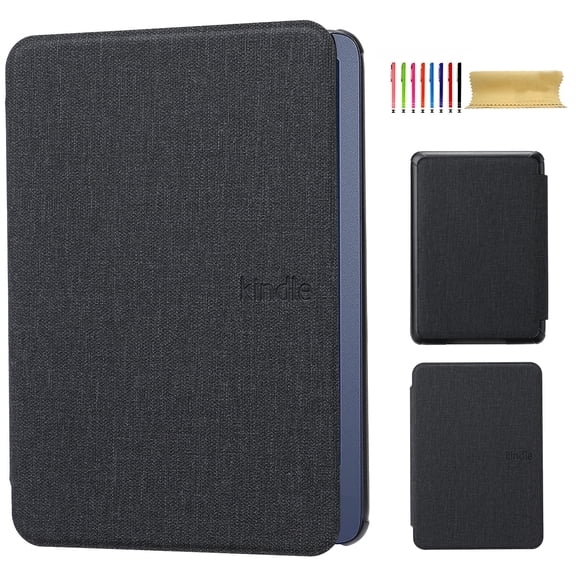 Feishell Case for 7" Kindle Paperwhite 12th Generation 2024 and Kindle Colorsoft Signature Edition - Lightweight Shell Slim Cover with Auto Wake/Sleep for Kindle Paperwhite 2024,Black