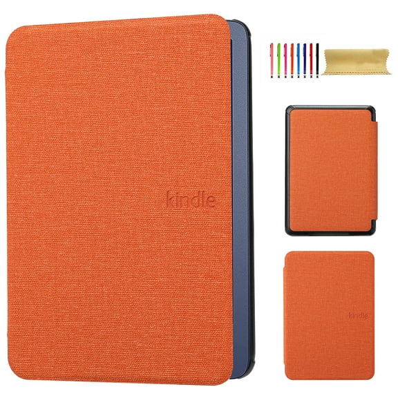 Feishell Case for 7" Kindle Paperwhite 12th Generation 2024 and Kindle Colorsoft Signature Edition - Lightweight Shell Slim Cover with Auto Wake/Sleep for Kindle Paperwhite 2024,Orange