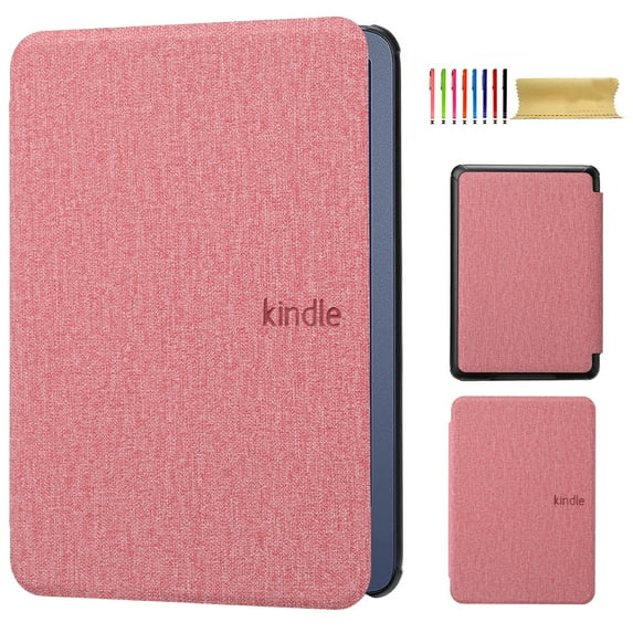 Feishell Case for 7" Kindle Paperwhite 12th Generation 2024 and Kindle Colorsoft Signature Edition - Lightweight Shell Slim Cover with Auto Wake/Sleep for Kindle Paperwhite 2024,Pink