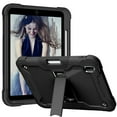 thumbnail image 1 of Feishell Case for Apple iPad 10th Generation 10.9 inch (2022),Three Layer Protection Shockproof Hybrid Armor Heavy Duty Rugged Kickstand Protective Cover with Built-in Pencil Holder,Black, 1 of 8