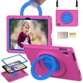 thumbnail image 1 of Feishell Case for Apple iPad 10th Generation 10.9-inch with Built-in Screen Protector,Shockproof Rugged 360 Rotatable Folding Handle Kickstand Kids Friendly EVA Case Cover with Shoulder Strap,Rose, 1 of 8